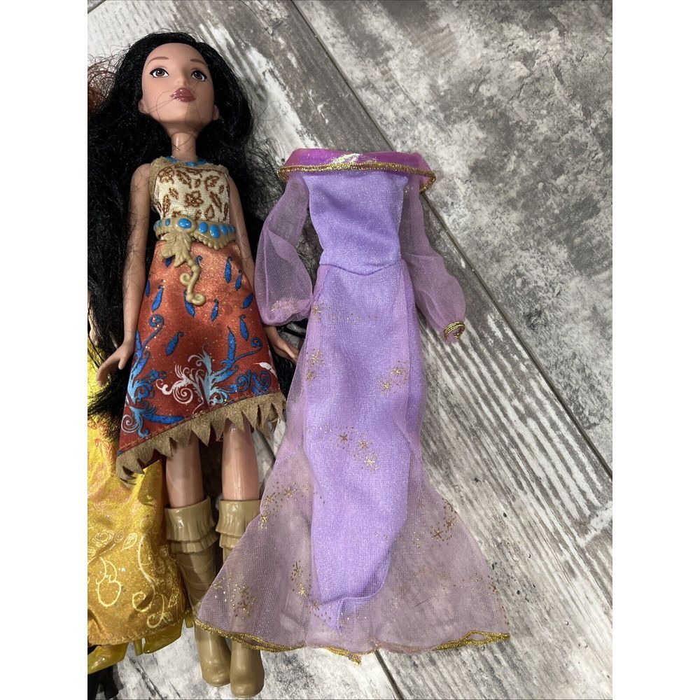 Disney Princesses Barbie Bundle Lot Belle Pocahontas Anna Frozen Princess - Picture 5 of 15